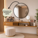 Ver imagem 2 de Penteadeira para Quarto com Porta e Nicho Organizador Mônaco - Freijó