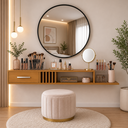 Ver imagem 1 de Penteadeira para Quarto com Porta e Nicho Organizador Mônaco - Freijó