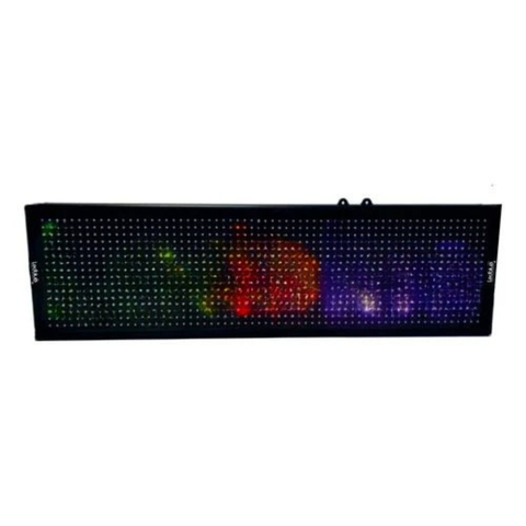 Painel Letreiro Led Digital 130x20 Duplo Rgb Colorido Wi-fi:110v