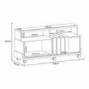 Ver imagem 6 de Rack Bancada Graci 1.3 Tv até 50" Polegadas com Rodizios Castanho/off White