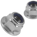 Ver imagem 1 de PORCA SEXTAVADA FLANGEADA TRAVANTE NYLON M12 Z. BRANCO 500UN