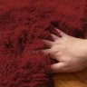 Tapete Pelúcia Redondo 2,00 x 2,00 Vermelho Casen - 2