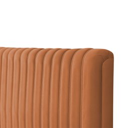 Cabeceira Cama Box Casal 1,40m Estofada Havai  Veludo Terracota - 3
