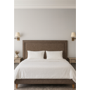 Ver imagem 1 de Cabeceira Estofada Casal Debrum Não É Segredo Linho Marrom 140x120