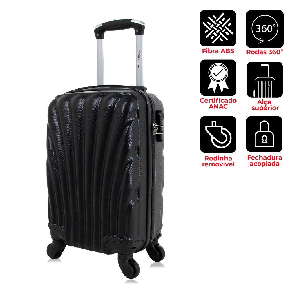 Mala de bordo preta Dizy PP Swiss Move - 3