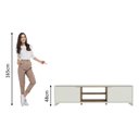 Ver imagem 6 de Rack para TV até 75 Polegadas Madesa Metz 180 cm 2 Portas Branco/Rustic Cor:Branco/Rustic