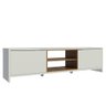 Rack para TV até 75 Polegadas Madesa Metz 180 cm 2 Portas Branco/Rustic Cor:Branco/Rustic - 8