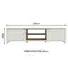 Rack para TV até 75 Polegadas Madesa Metz 180 cm 2 Portas Branco/Rustic Cor:Branco/Rustic - 3