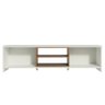 Rack para TV até 75 Polegadas Madesa Metz 180 cm 2 Portas Branco/Rustic Cor:Branco/Rustic - 9