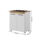Ver imagem 3 de Balcão para Cooktop 5 Bocas Fox Arte Móveis Branco