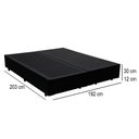 Ver imagem 3 de Cama Box King Bipartido Sintético Mega Cama Preto 192x203x42cm