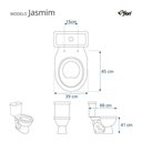 Ver imagem 2 de Assento Sanitário Poliester Jasmim Marfim (bege Claro) para Vaso Fiori