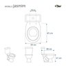 Assento Sanitário Poliester Jasmim Marfim (bege Claro) para Vaso Fiori - 2