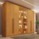 Ver imagem 1 de Guarda Roupa Madri 6 Portas 6 Gavetas 100 MDF 2 Portas Reflectas - Mademarcs