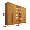 Ver imagem 3 de Guarda Roupa Madri 6 Portas 6 Gavetas 100 MDF 2 Portas Reflectas - Mademarcs