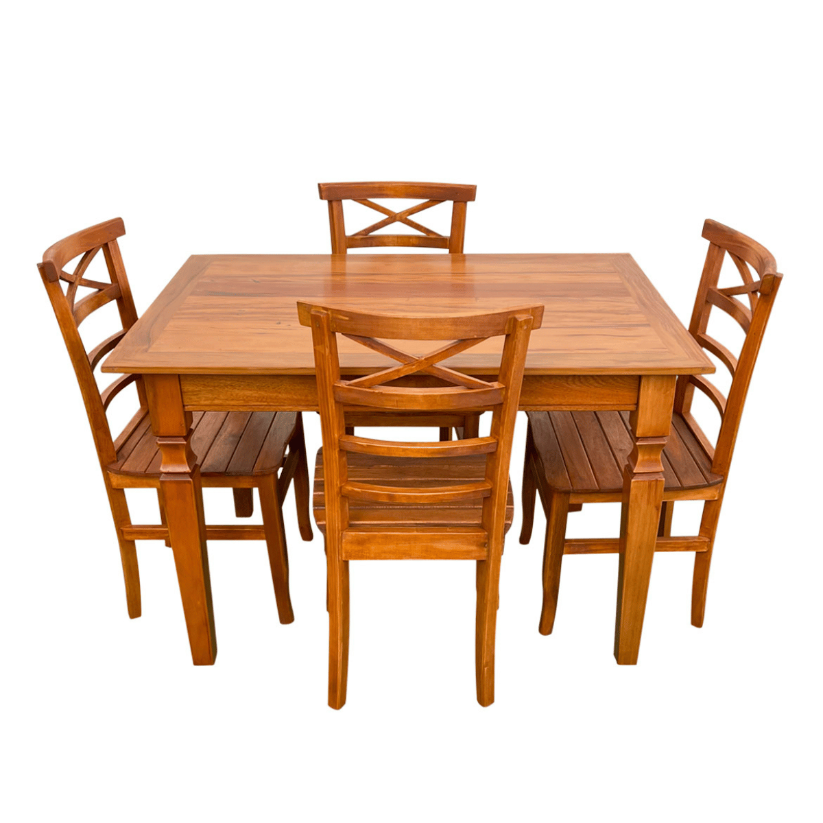 Ver imagem 2 de Mesa de Jantar Madeira Maciça 120 X 80 com 04 Cadeiras Abc Sudeste Rústico