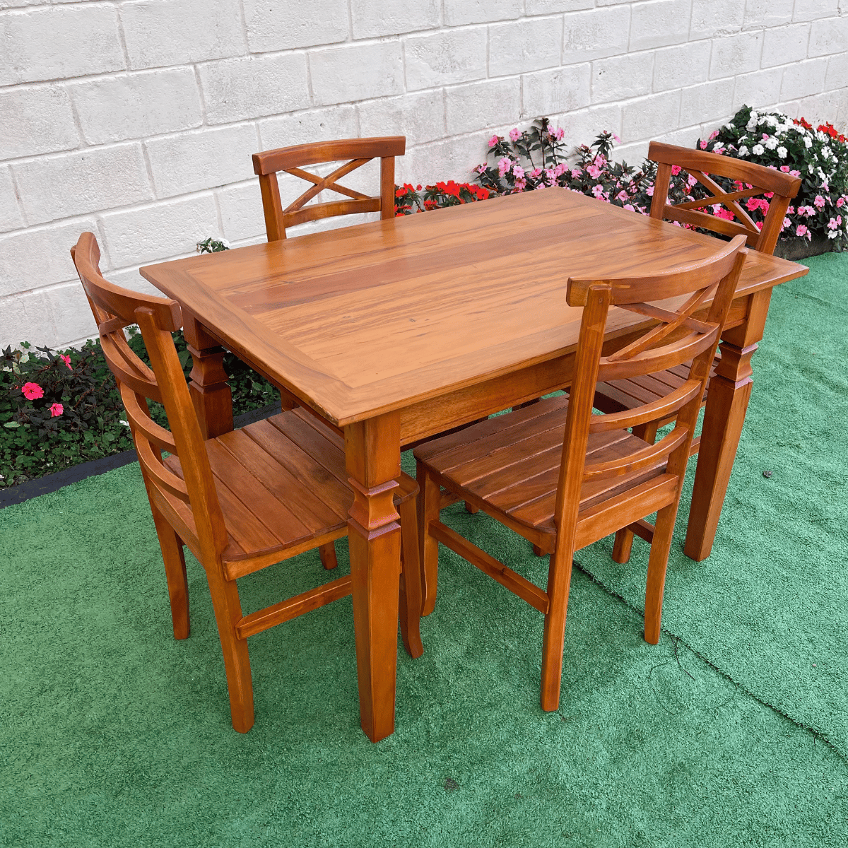 Ver imagem 4 de Mesa de Jantar Madeira Maciça 120 X 80 com 04 Cadeiras Abc Sudeste Rústico