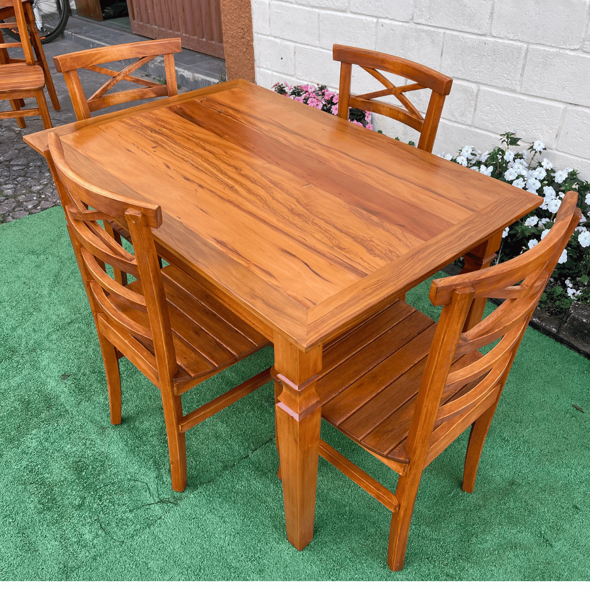 Ver imagem 3 de Mesa de Jantar Madeira Maciça 120 X 80 com 04 Cadeiras Abc Sudeste Rústico