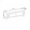 Rack Sala Estante Tv 60" Bancada Home Wine 2 Portas Nicho Adega Pés Retrô Sala Quarto Pequeno - - 8