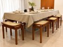 Ver imagem 3 de Banco 100% Madeira Maciça Premium Savana Banqueta com Assento Anatômico em Tela Resistente Multiuso