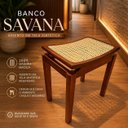 Ver imagem 6 de Banco 100% Madeira Maciça Premium Savana Banqueta com Assento Anatômico em Tela Resistente Multiuso