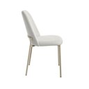 Ver mais imagens de Conjunto de 4 Cadeiras de Aço Estofada Lucille Champanhe com Linho Mescla Cru