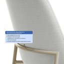 Ver imagem 5 de Conjunto de 4 Cadeiras de Aço Estofada Lucille Champanhe com Linho Mescla Cru