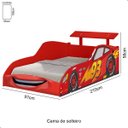 Ver imagem 5 de Cama Solteiro Carro Mcveloz Vermelho com Colchão