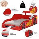 Ver imagem 4 de Cama Solteiro Carro Mcveloz Vermelho com Colchão