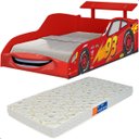 Ver imagem 1 de Cama Solteiro Carro Mcveloz Vermelho com Colchão