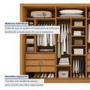 Ver imagem 5 de Guarda Roupa Casal 3 Portas de Correr e 6 Gavetas 242cm Premium Jade