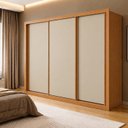 Ver imagem 1 de Guarda Roupa Casal 3 Portas de Correr e 6 Gavetas 242cm Premium Jade