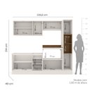 Ver imagem 3 de Cozinha Completa 5 Peças 237cm Off White Branco Yescasa