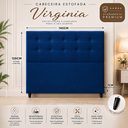 Ver imagem 2 de Cabeceira Casal Cama Box Estofada Virginia 140 cm Veludo