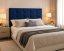 Ver imagem 3 de Cabeceira Casal Cama Box Estofada Virginia 140 cm Veludo