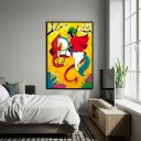 Ver imagem 1 de Quadro Decorativo São Jorge Flores - 70x50cm:moldura Preta