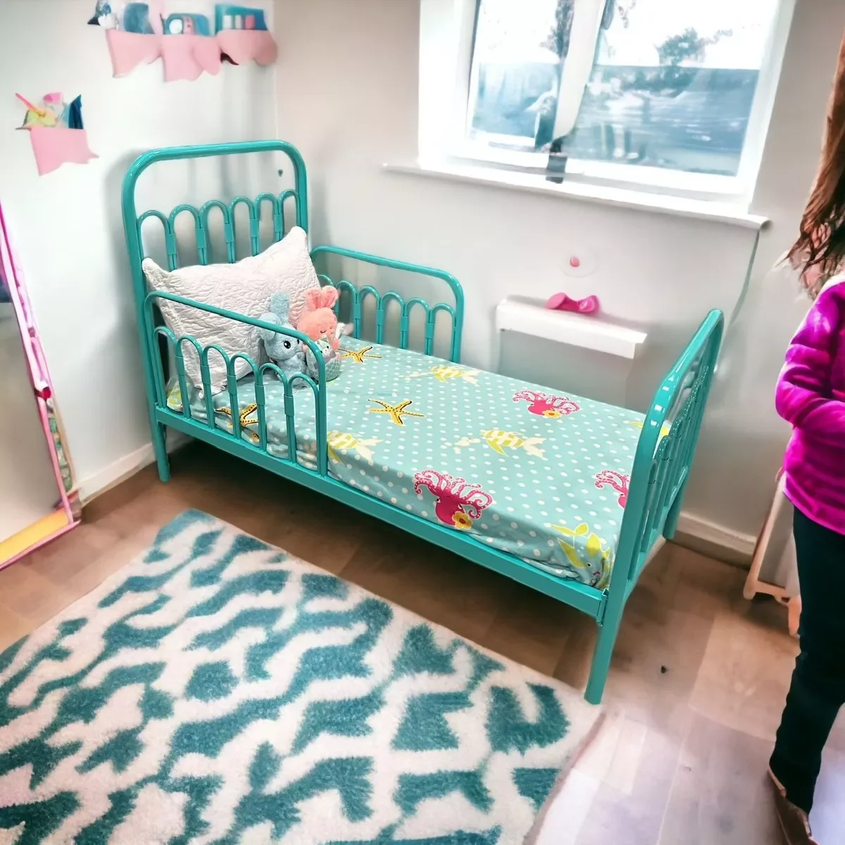 Cama Solteiro em Ferro + Cama Auxiliar, Nina:branco - 2