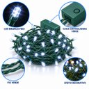 Ver imagem 2 de Pisca Pisca de Natal 100 Leds 8 Metros 127V 8 Funções:Branco Frio - Fio Verde