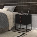 Ver imagem 2 de Kit 2 Criados Unic 45cm com Pés de Ferro Preto:preto