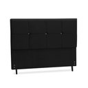 Ver imagem 2 de Cabeceira Estofados Casal King Quarto 1,95cm Poliana Suede Preto Madelina Decor
