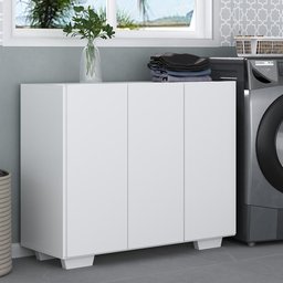 Armário Lavanderia com 3 Portas 90 cm Multimóveis MP5034 Branco - 1