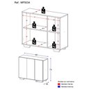 Ver imagem 3 de Armário Lavanderia com 3 Portas 90 cm Multimóveis MP5034 Branco
