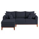 Ver imagem 1 de Sofá 3 Lugares Beny com Chaise Esquerdo Suede Azul