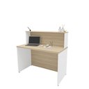Ver imagem 4 de Conjunto Balcão Atendimento Armário Baixo Recepção Netmobil - Dubai/branco