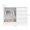 Ver imagem 5 de Quarto Infantil Completo Pérola com Guarda Roupa 3 Portas, Cômoda 2 Portas e Berço Mini Cama