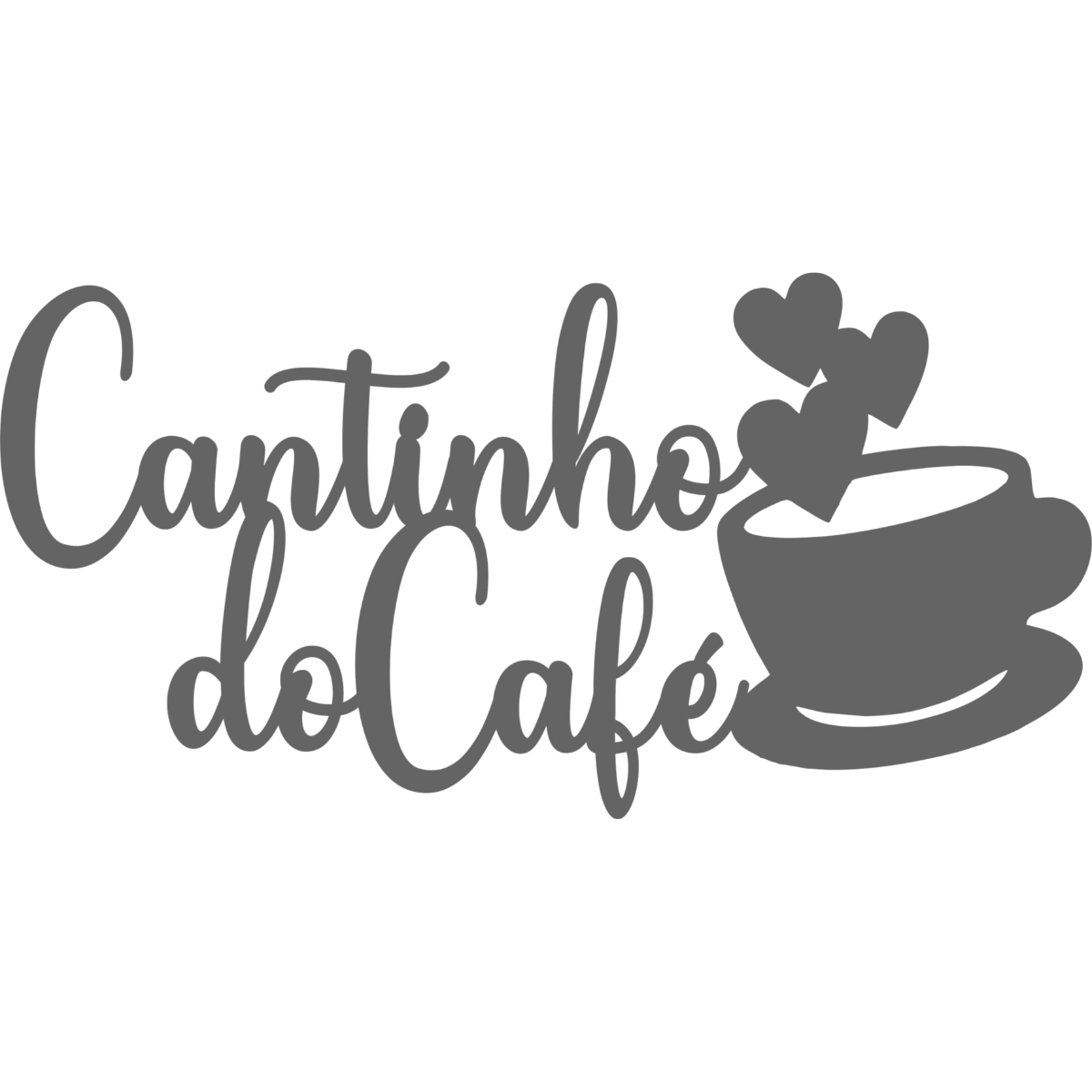 Cantinho do Cafe - Xícara - Decorativo - MDF - Preto - Quadro Frase Letreiro - 15x30cm