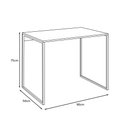 Ver imagem 2 de Escrivaninha Industrial Base Ferro Branco Tampo Mdp Branco 90x50