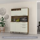 Ver imagem 1 de Cozinha Compacta 130,70cm 5 Portas e 2 Gavetas com Tampo 352 Luciane Móveis
