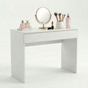 Ver imagem 1 de Penteadeira Mesa com Gaveta Miss Compacta 80cm 100% Mdf Branco - Desk Design