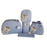 Kit Bolsa Maternidade Menino Menina Unissex Mala Bebe Luxo Cor:Azul Bebe - 1